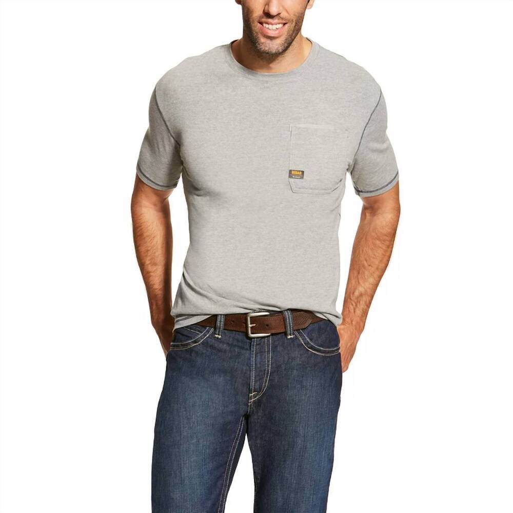 NEW ARIAT rebar workman heavy duty t-shirt in gray
